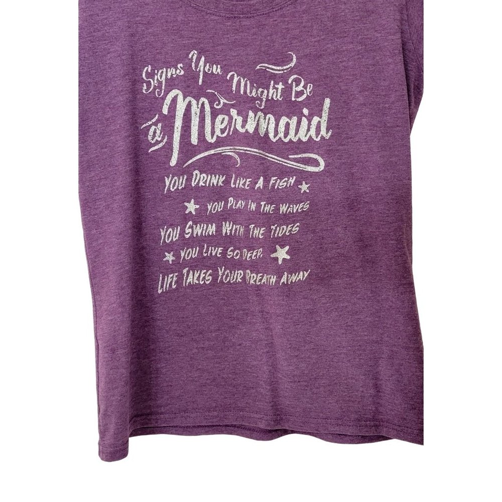 You Might Be A Mermaid Purple T Shirt - Picture 2 of 5
